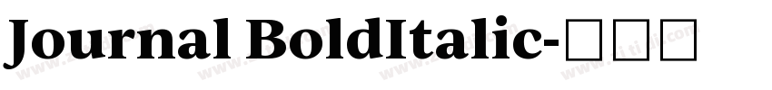 Journal BoldItalic字体转换